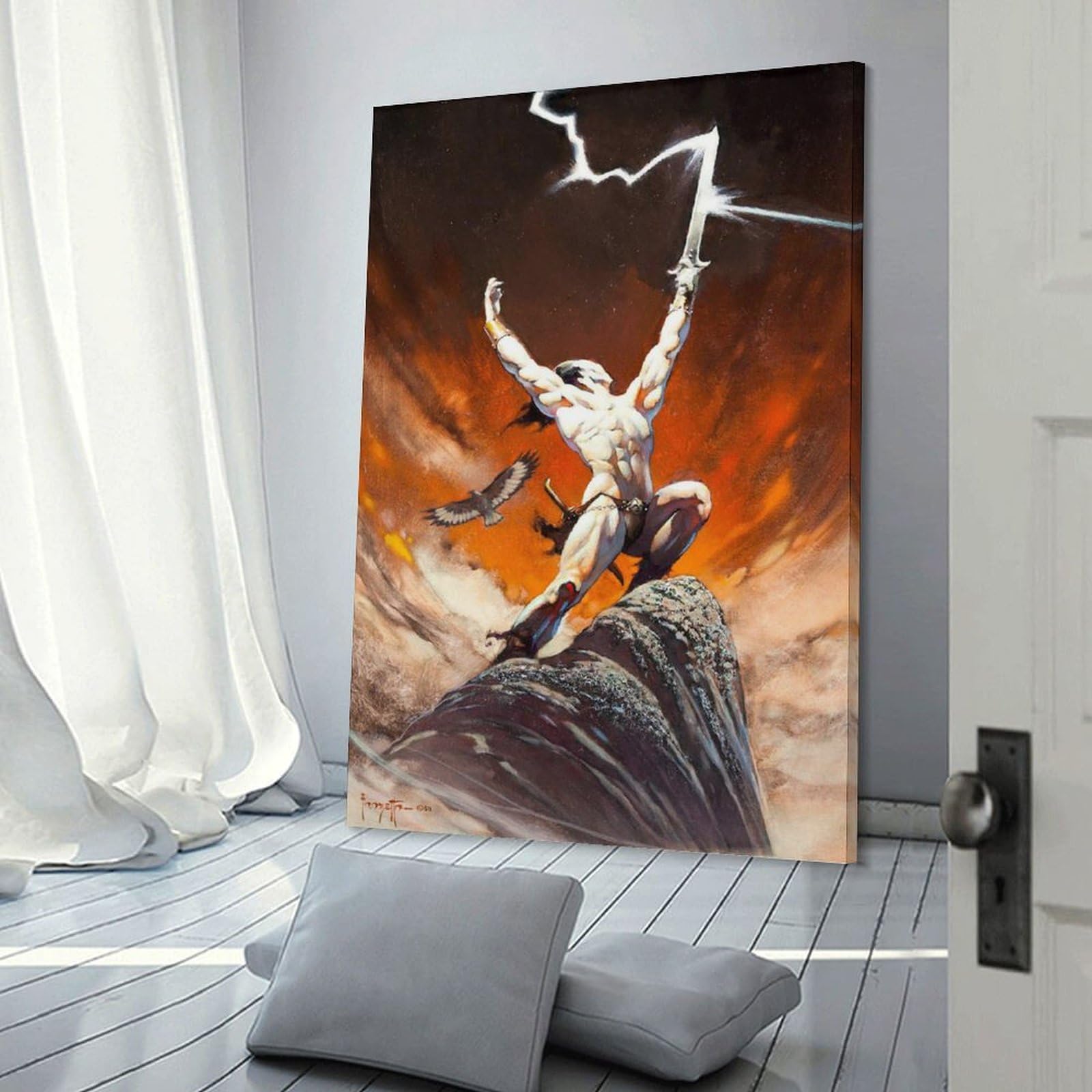 絵画 flk040114 Amazon.co.jp: フランク・フラゼッタ Frank Frazetta Tempest